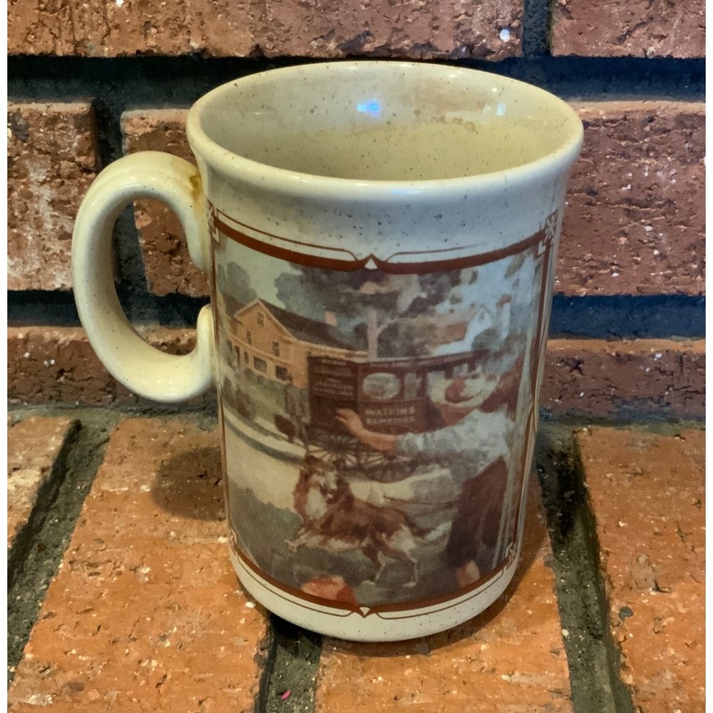 Watkins 1916 Almanac Stoneware Coffee Mug‎ Made in England